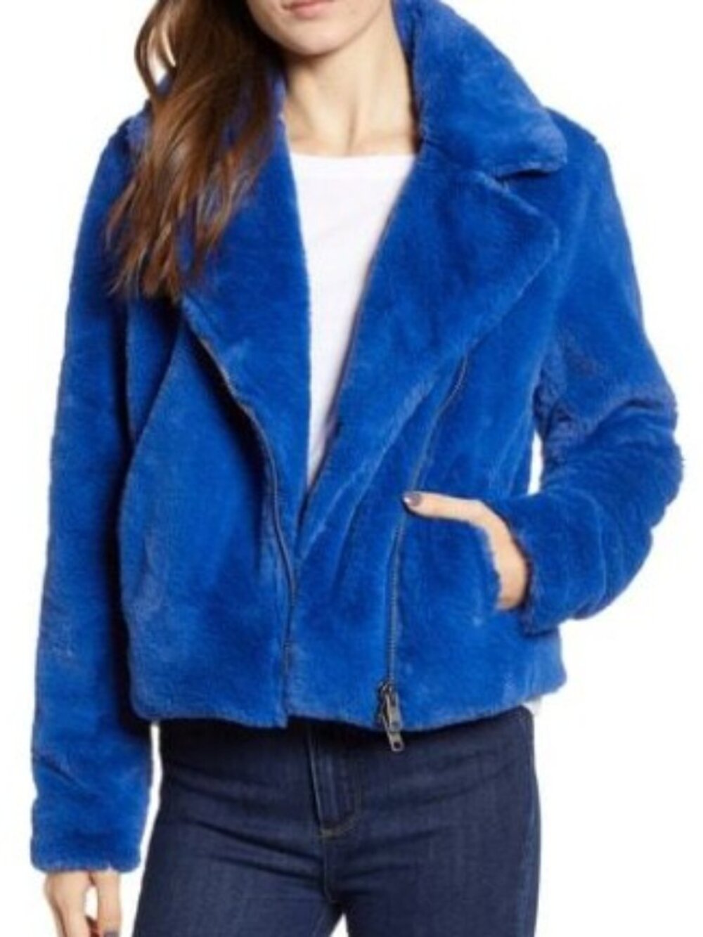 Rebecca Minkoff Faux Fur Moto Jacket